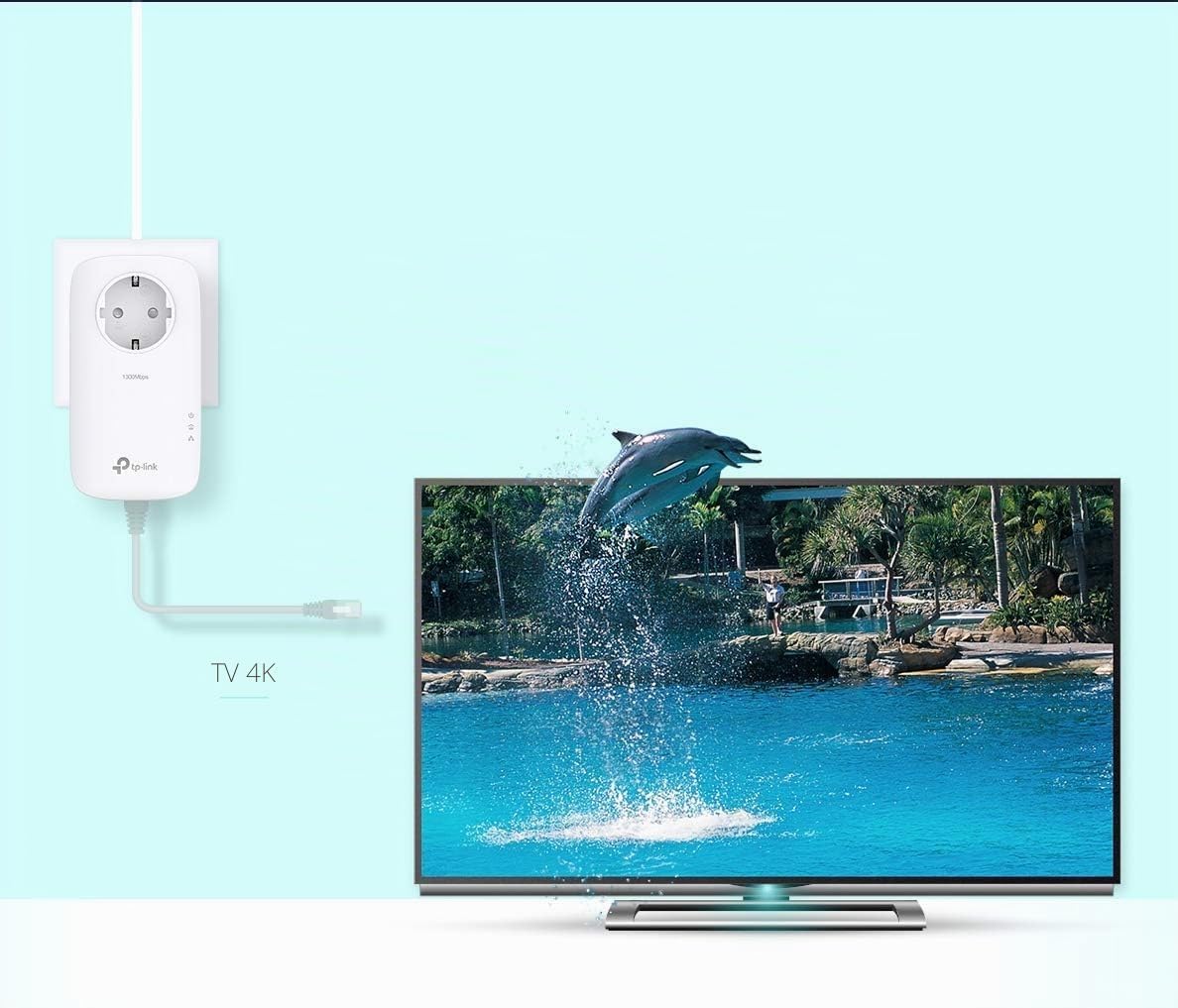 TP-Link CPL AV1300 TL-PA8010P KIT 1300 Mbps 1 Port Gigabit Prise Intégrée Pack de 2 Blanc