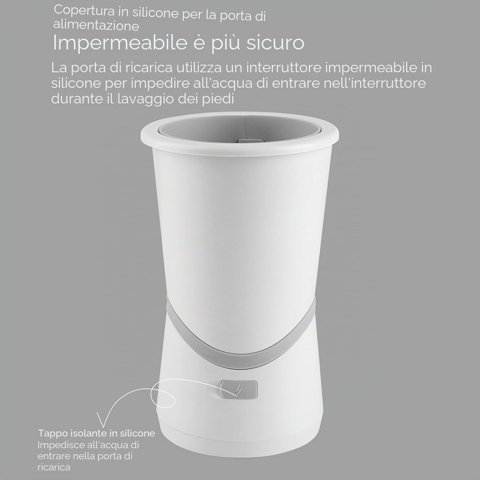 Pulisci Zampe per Cani Automatico Ricaricabile con Pressione Acqua Regolabile e Pulizia Profonda per Uso Domestico Accessorio Cane Efficiente e Silenzioso