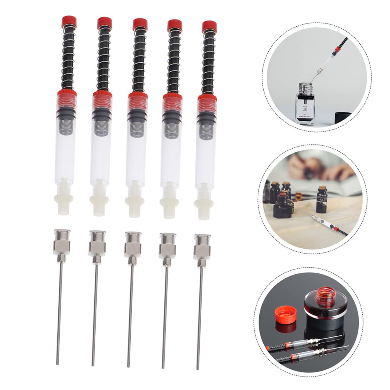 STOBOK 45pezzi Assorbitore Per Stilografiche Filler Molla Per Accessorio Per e Converter Facile e Utilizzare Inossidabile