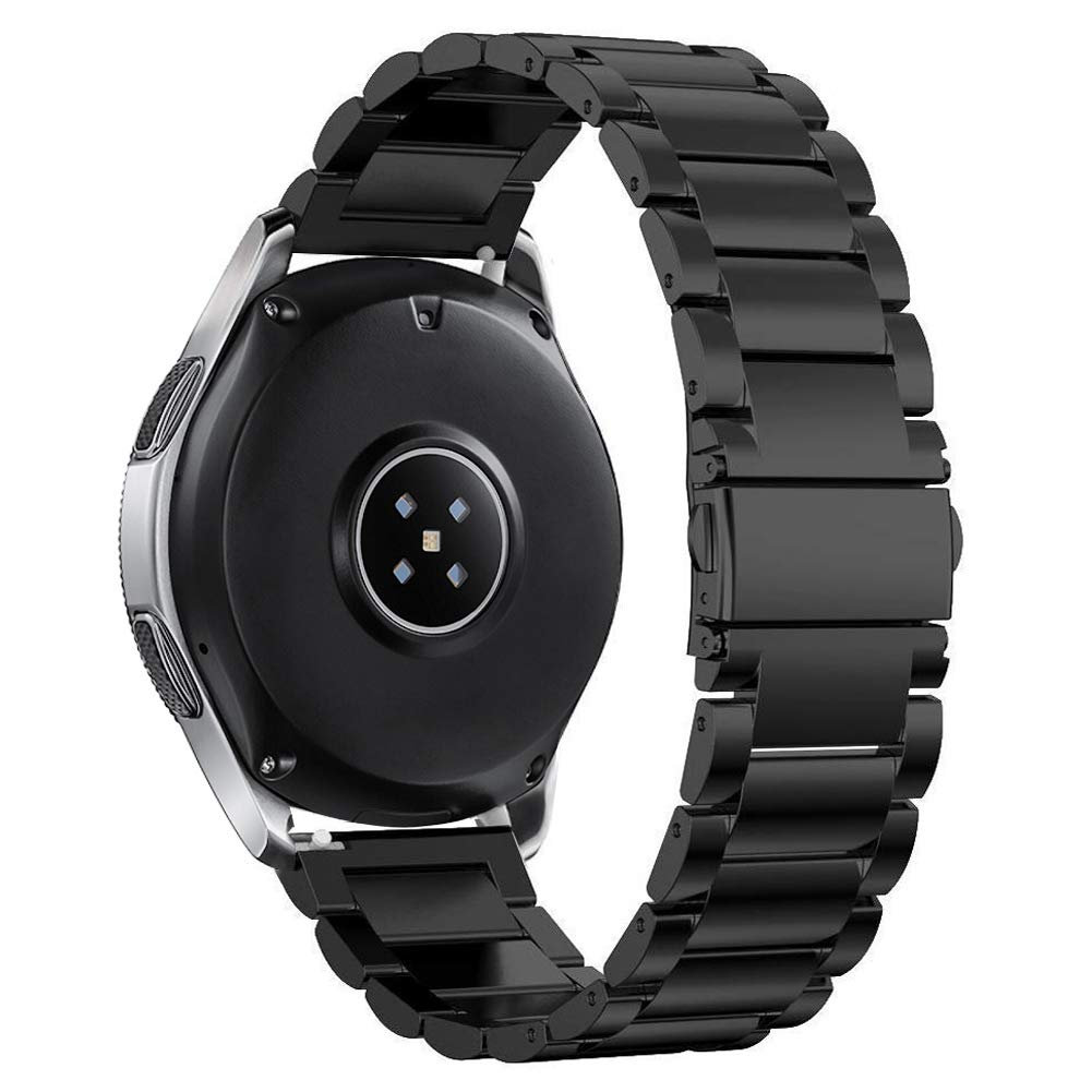 SUNDAREE Compatibile con Cinturino Samsung Galaxy Watch 46MM SM-R800/Watch 3 45MM/Gear S3/Garmin Venu 3/Amazfit GTR 4/HUAWEI Watch GT 4,22MM Nero Uomo Metallo Acciaio Orologio Cinturini Ricambio Band