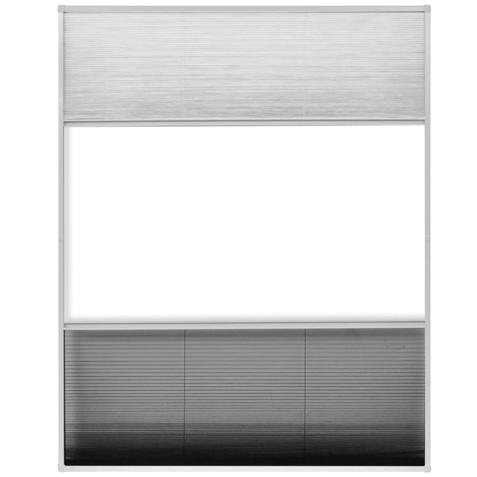 LAPOOH Insektenschutz-Plissee für Fenster, Fliegengitter Fenster, Fliegenschutz Fenster, Pollenschutzgitter Fenster, Insektengitter Fenster, Insektennetz, Fensternetz, Jalousie Aluminium 80x100 cm