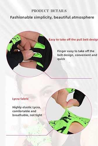 Miniatura 2 de Guantes cortos sin dedos para mujer, con relleno antideslizante, protección completa de la palma, guantes de ejercicio deportivos para