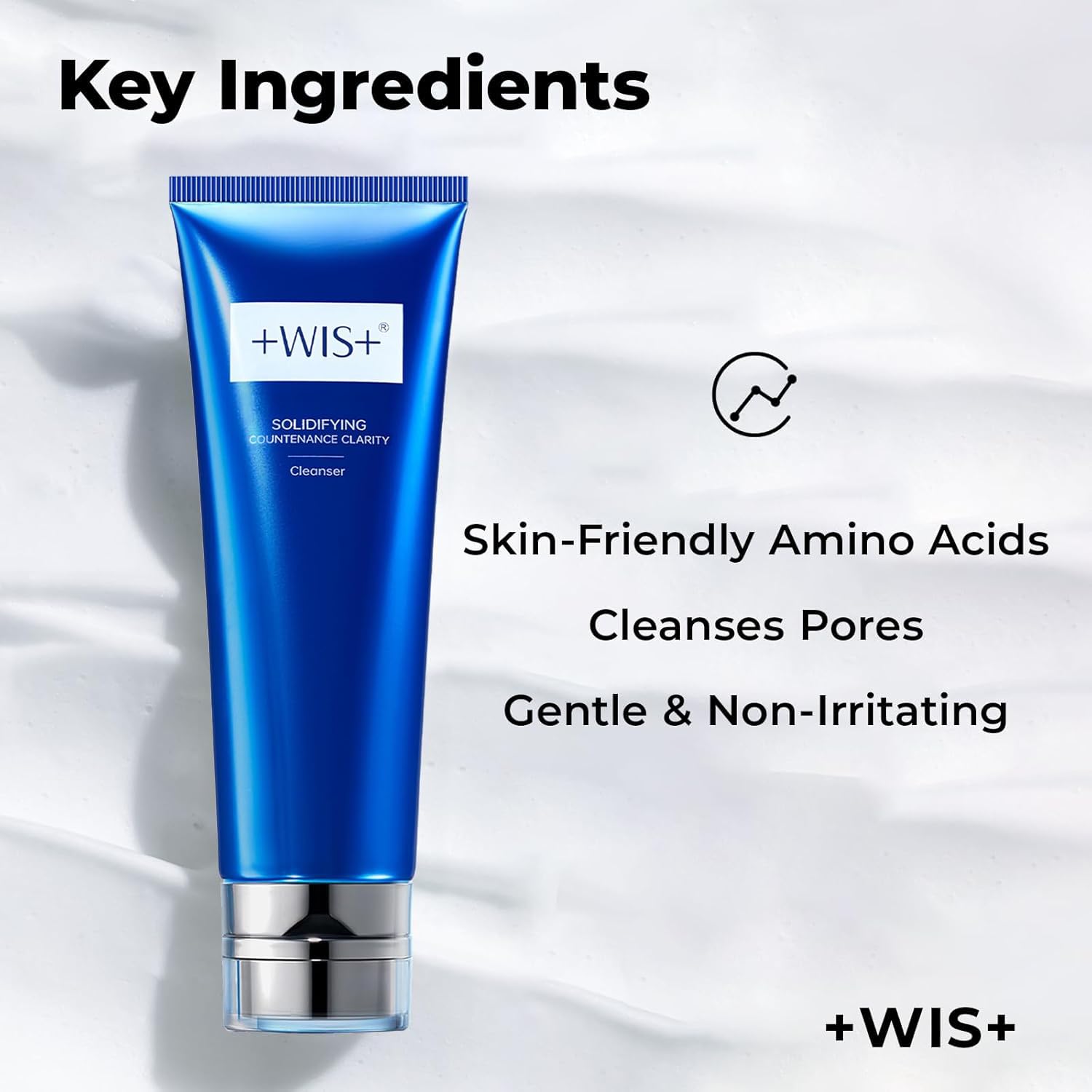 +WIS+ Gentle Face Wash with Skin-Friendly Amino Acids, Hydrating Facial Cleanser With Hyaluronic Acid, Daily Facial Cleansing Wash For Dry Skin, Safe on Sensitive Skin (3.52 fl.oz) - Image 5