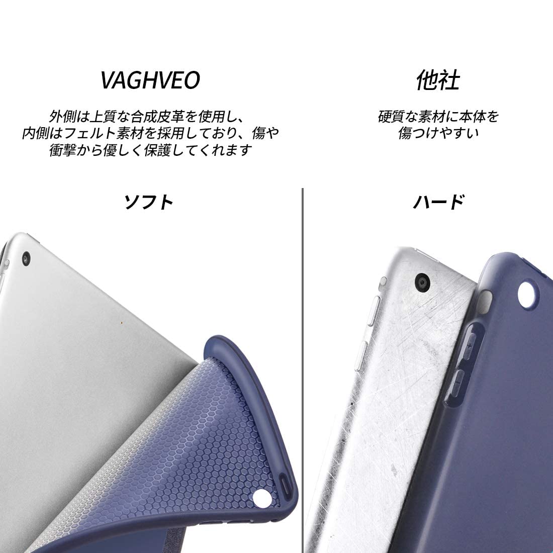 Amazon | VAGHVEO iPad Mini 3/2 / 1 ケース 超薄型 超軽量 TPU ソフト 