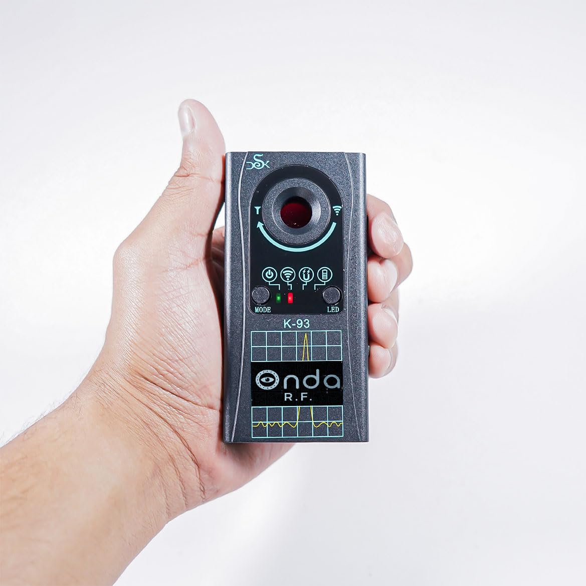 Rilevatore di Microfoni Ambientali, Microspie, Localizzatori con Magnete per Rilevare Segnali Wireless, Dispositivi di Tracciamento GPS, Microspie OCCULTATE in OGGETTI in AUTO e noleggio (K93 ONDA)
