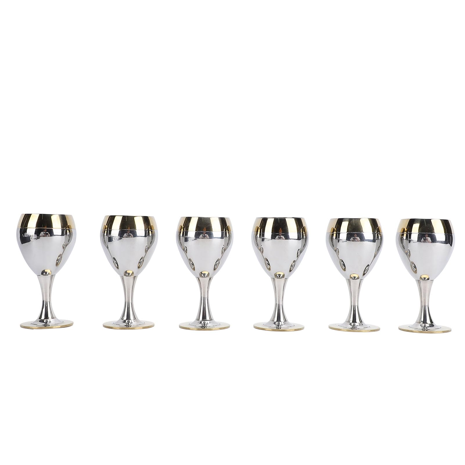 Fdit Verres à Vin en Acier Inoxydable, Gobelets Métalliques Élégants pour