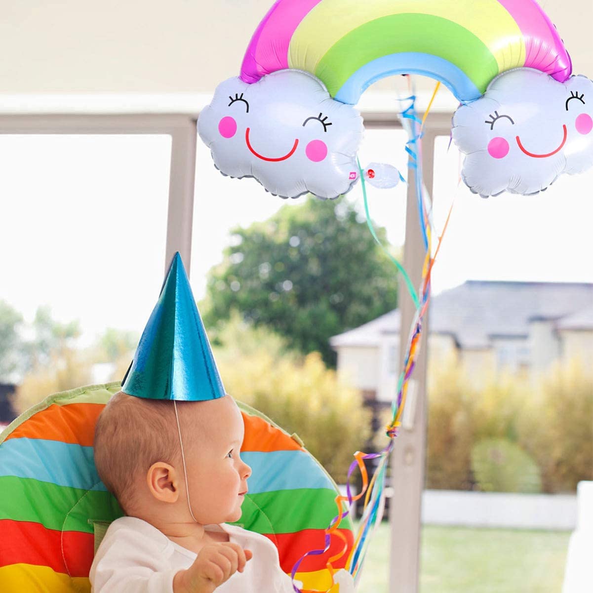 Palloncino 18 Foil Arcobaleno Numero 8 | Balloon Party