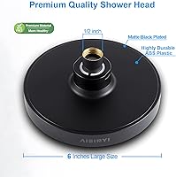 Vista 4 de High Pressure Rainfall Shower Head, 6 Inches Luxury Modern Showerhead with Perfect Adjustable Replacement, Removable Restrictor, Easy Installation