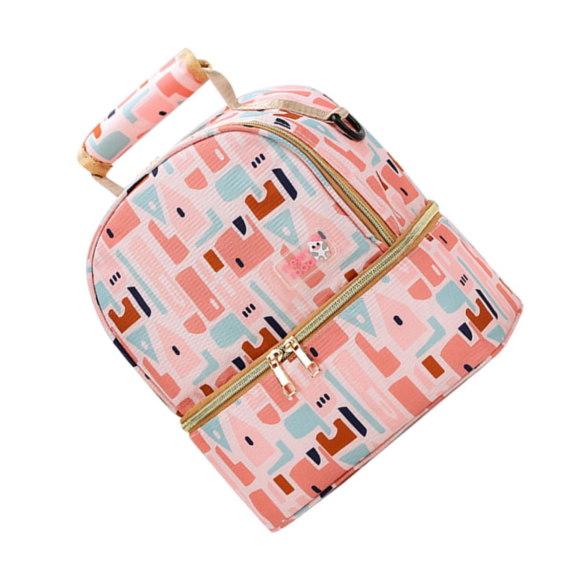 1pieza Bolsa Térmica para Leche Materna de Nylon Doble Mochila Portátil para Madre con Aislamiento Prolongado Almacenamiento Seguro y Bolsillo Trasero Multifunción para Viajes