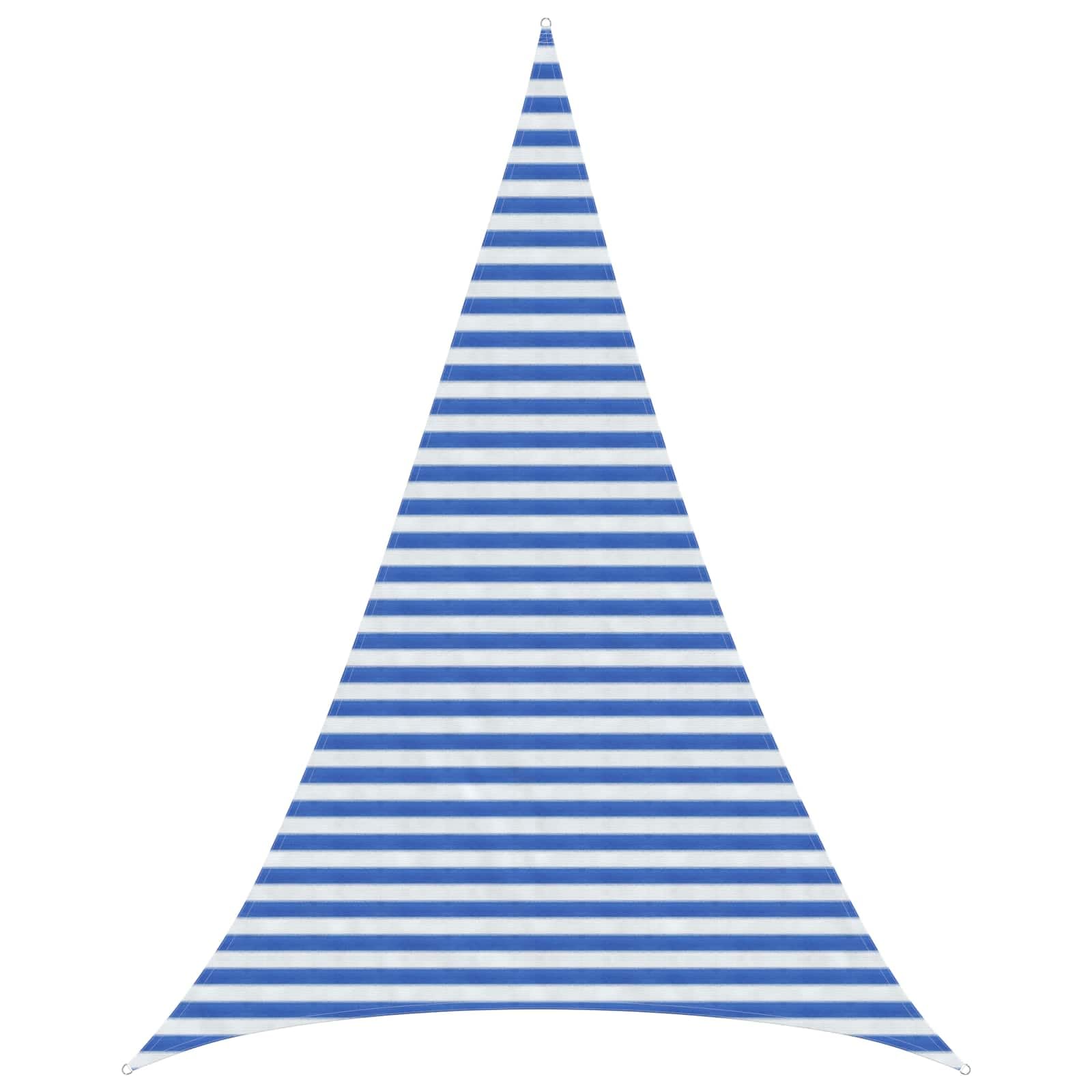 vidaXL Sunshade Sail Blue and White 3 x 4 x 4 m HDPE, Garden and Terrace, Stylish Triangular Outdoor Sunshade Sail, Modern UV Shielding Cover, Backyard Canopy for Shade — image 1