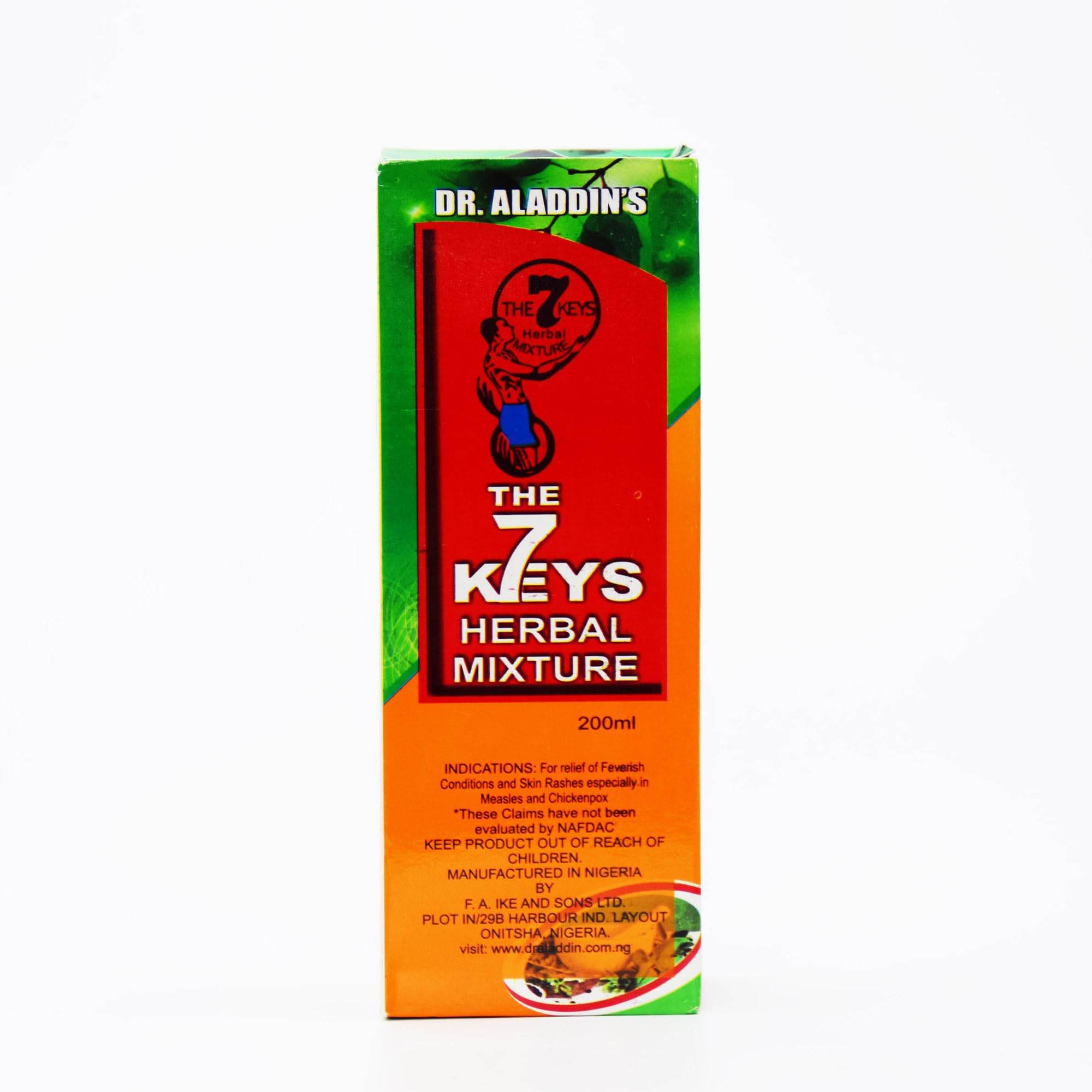 7 Keys to Power Herbal Mixture Dr Aladdin Remedies Relief All Skin Rashes Fever Natural Remedy 200ml