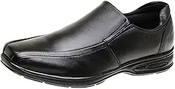 Sapato Social Masculino Couro Legítimo Anti Stress Conforto Ortopédico Preto com detalhes em cores variadas 37/44
