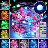 ☼10M & 100 LEDs LICHTERKETTEN: diese LED Lichterkette mit 100 Stück LEDs. Lang genug und aus hochwertigem Silberdraht mit guter Weichheit und Zähigkeit, kann leicht gebogen und in die gewünschte Form gebracht werden, um für die Innen- oder Außendekoration oder DIY verwendet zu werden.