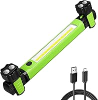 Ropelux 2500LM Rechargeable Magnetic LED Work Light with Hooks - 5200mAh Battery for Car Repair, Garage, Emergency