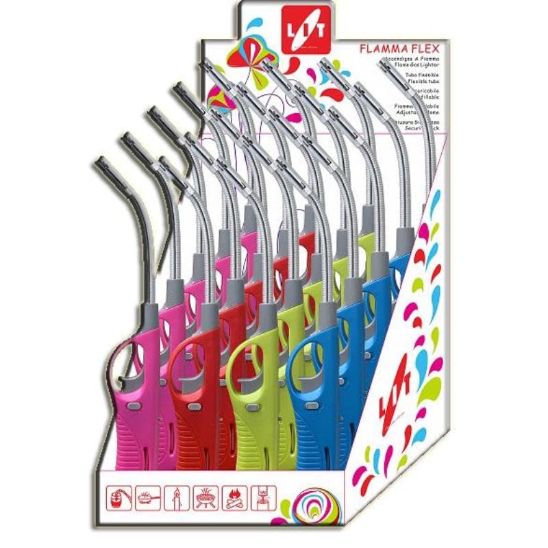 LITF027 Twist Flame Gas Lighter, Aluminum, Multicolour