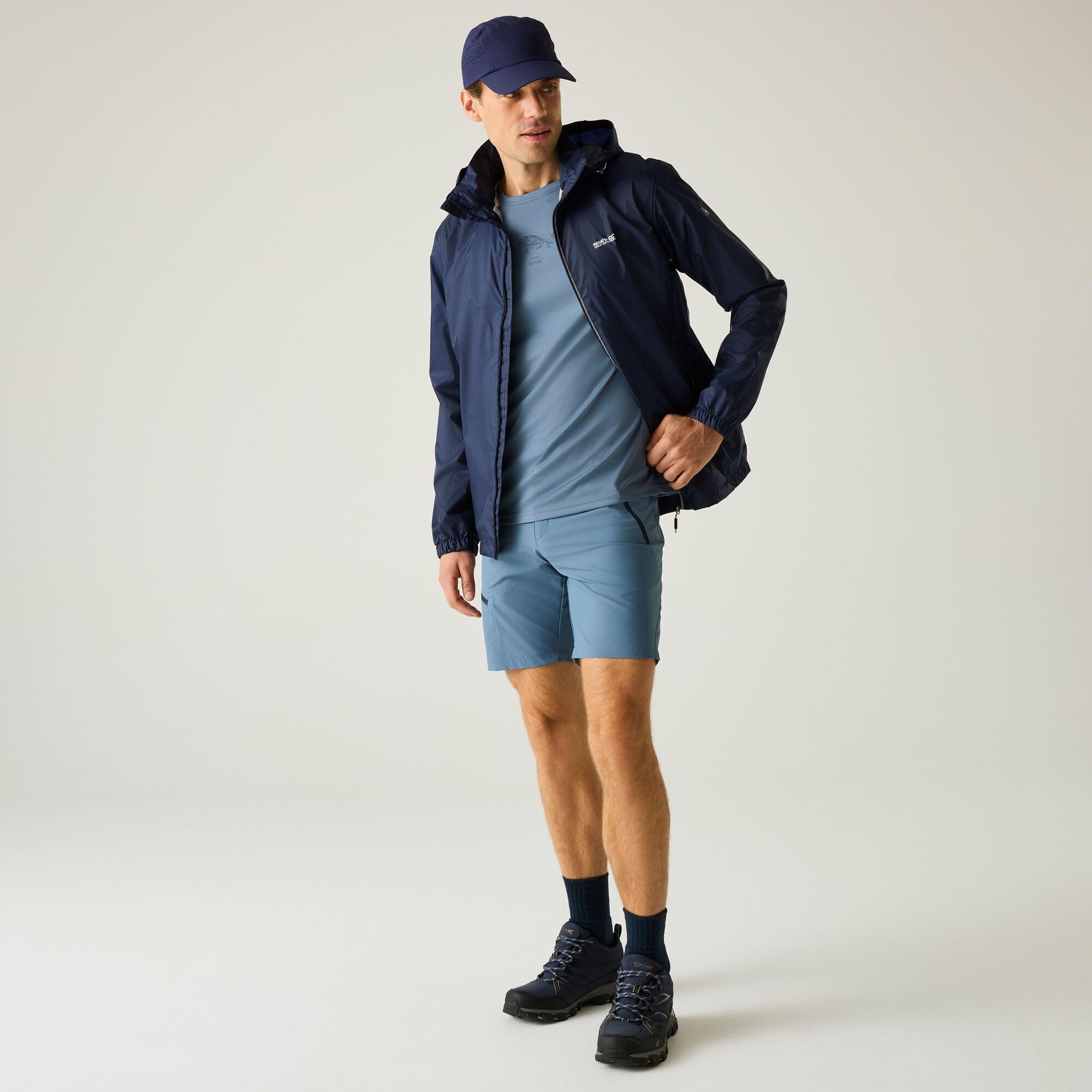 Regatta Chubasquero Lyle IV Impermeable Y Transpirable Con Forro de Malla Oculta Con Capucha Y Cubierta Activa Jackets Waterproof Shell Hombre (Pack de 1)