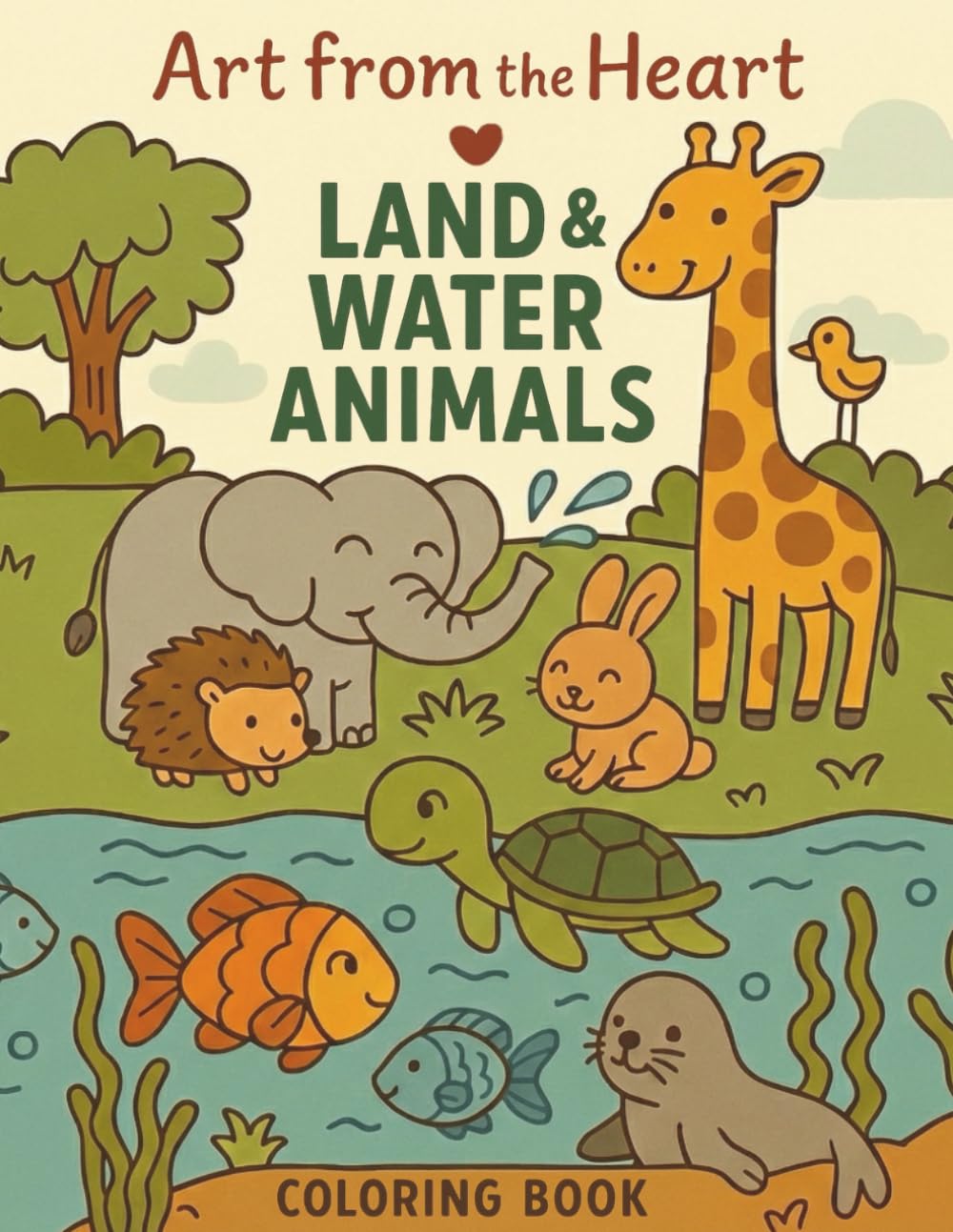 Land & Water Animals: A Fun Coloring Book for Curious Young Explorers (Levi’s First Coloring Adventure)