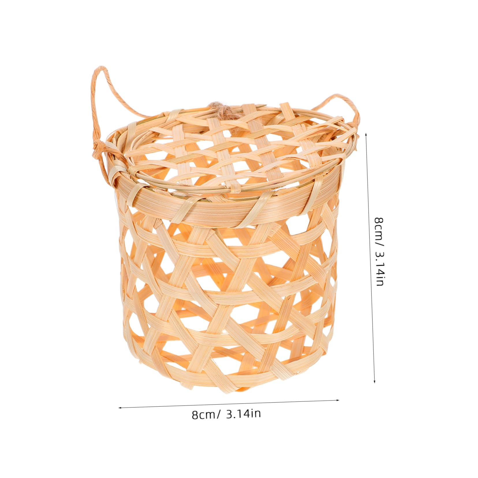 PACKOVE 4pcs Handmade Woven Design with Handle for Wedding Favors Special Occasions Compact Stylish Storage Baskets for Events and Parties