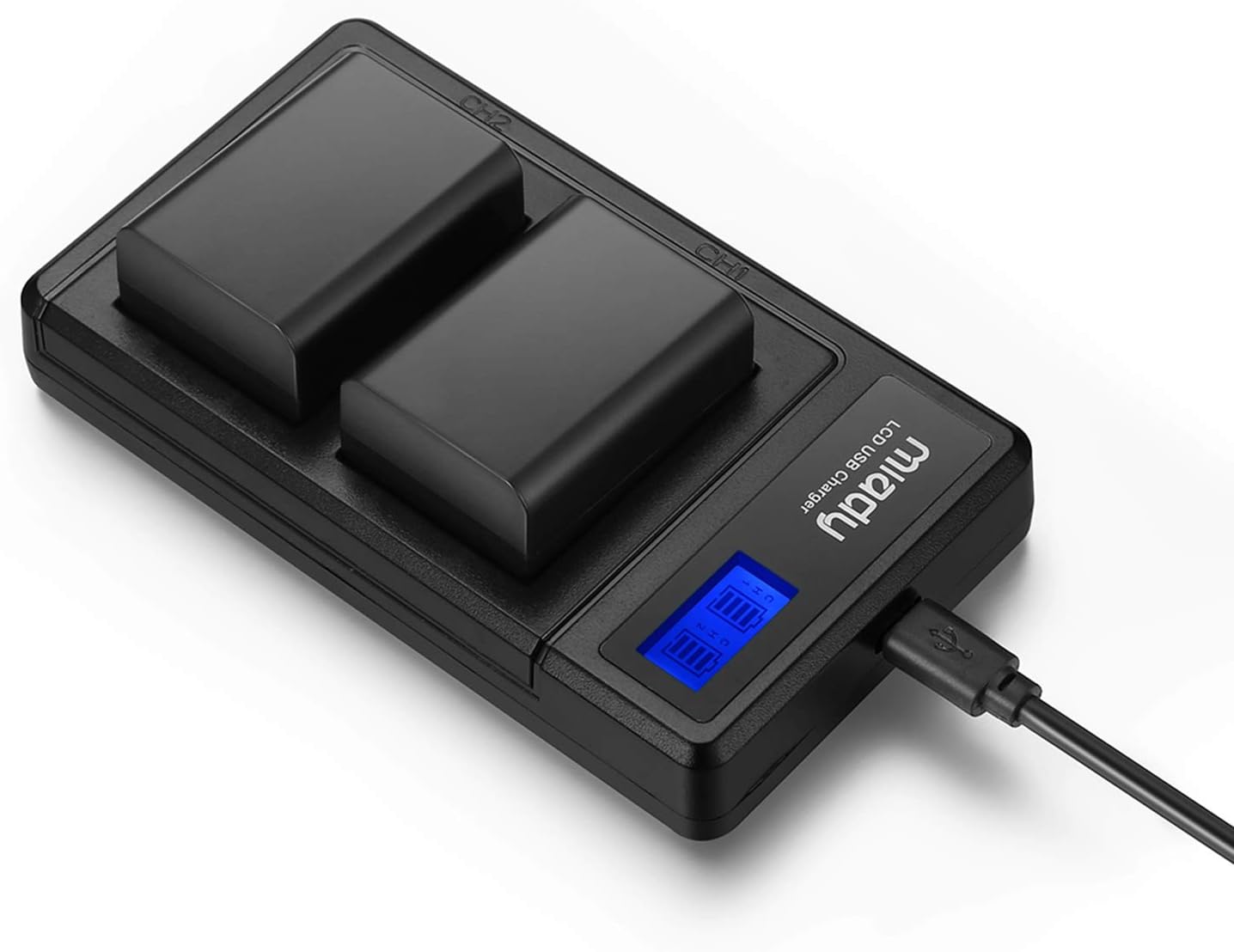 Miady2 Pack Replacement Sony NP-FW50 Camera Battery Charger Set (NP-FW50C Charger 1)