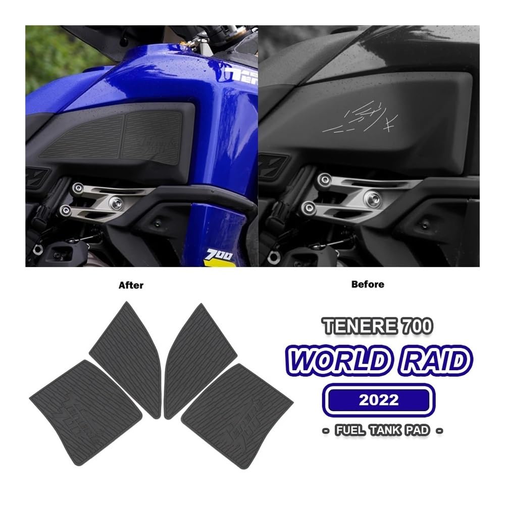 Autocollant Anti-dérapant Pour Réservoir Yamaha Tenere 700 World Raid - Polyuréthane Haute Qualité - Coupe Précise