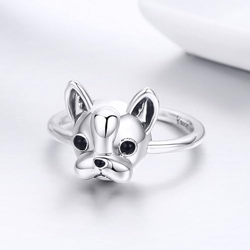 Miniatura 3 de Presentski Anillo de plata de ley Bulldog para cumpleaños para mujer y día de la madre