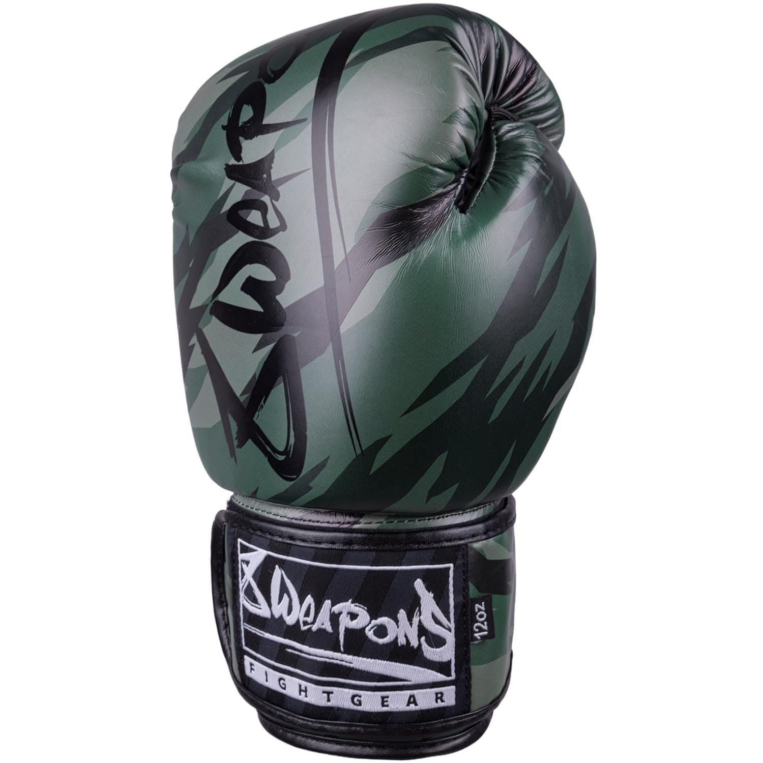 8 WEAPONS Boxhandschuhe Unlimited 2.0, Woodland Camo, Training, Sparring und Wettkampf, Kunstleder, Perfekte Dämpfung und stabile Nähte, Handschuhe für Muay Thai, K1, Boxen, MMA und Kickboxen