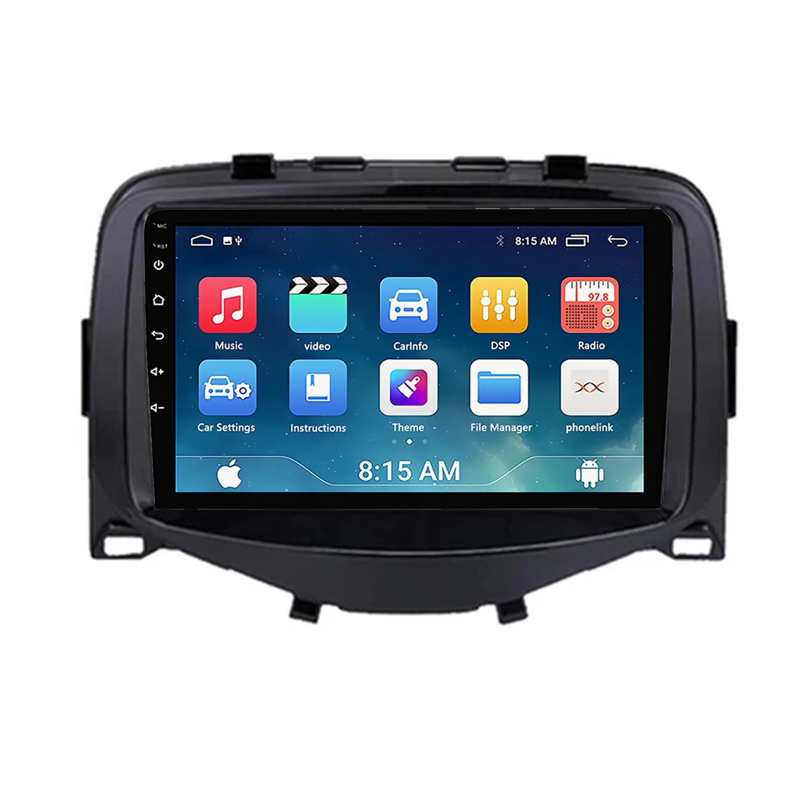 Autoradio multimédia 9 pouces Android 13 pour Toyota Aygo