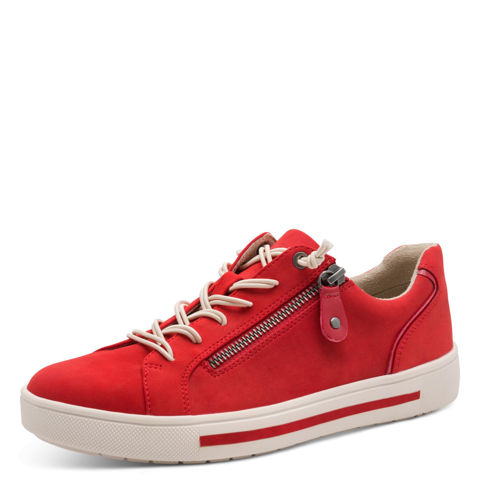 Jana Damen Sneaker flach mit Reißverschluss Vegan