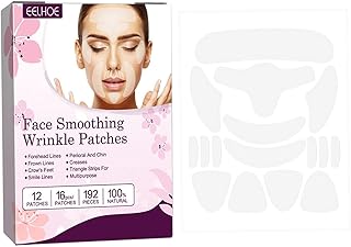 Amagogo 16 peças emplastros antirrugas almofada antirrugas no pescoço almofadas antirrugas de silicone na testa Almofada antirrugas de silicone ao dos