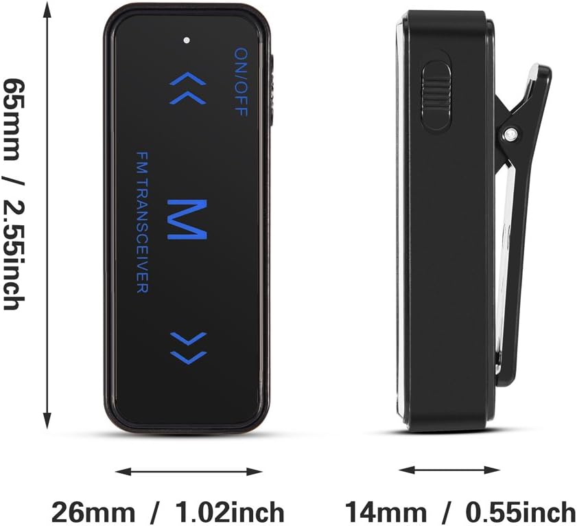 ASHATA Two Way Radio Earpiece,2PCS 400-470MHz Mini Walkie Talkie 2-Way Radio Transceiver & Earpiece Headset with USB Powered,for Hotel,Shopping Mall,Supermarket,Hospital : Electronics