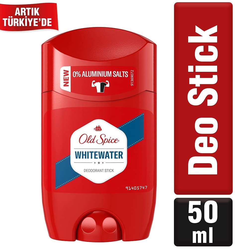 Old Spice Old Spice Whitewater Deo Stick für Herren 50 ml, 48 h Frische, 0% Aluminiumsalze, keine weißen Rückstände und gelben Flecken (Packung mit 3) 3x50ml in use