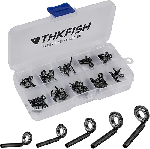 THKFISH Kit de reparación de puntas de micro caña, 70 piezas de 10 tamaños de tubo de diámetro de tubo Kit de repuesto con caja