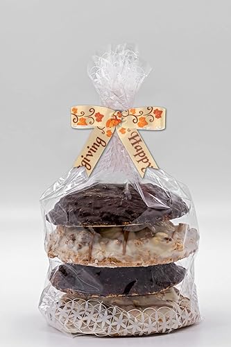 Miniatura 4 de Hying 4 cintas de otoño de Acción de Gracias para envolver regalos, hojas de calabaza de otoño, cintas de grogrén con palabras metálicas, cintas de