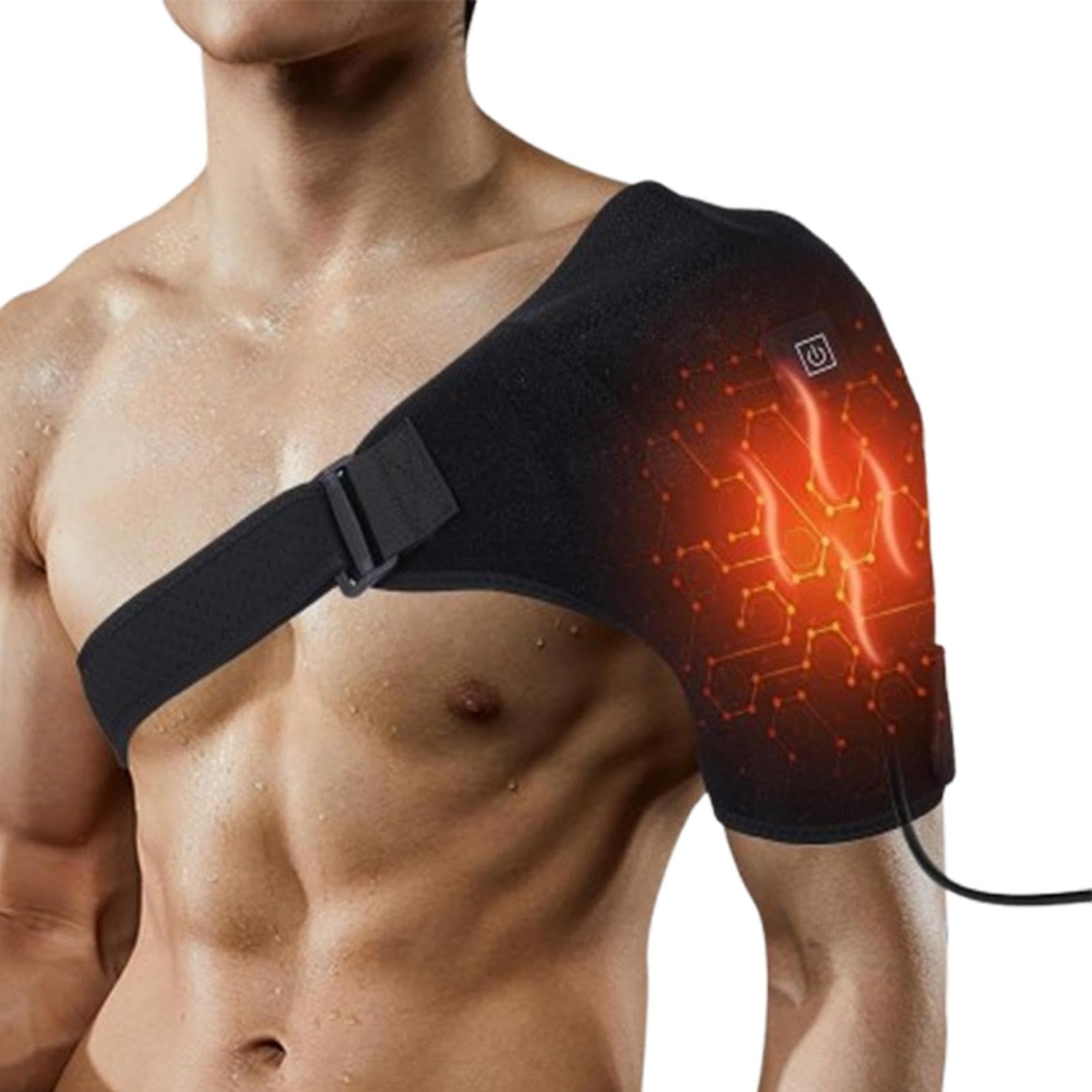 Soporte para manguito rotador, envoltura de hombro eléctrica, soporte de hombro calentado, hombro, soporte de manguito rotador, almohadilla térmica de hombro, soporte para lesiones de hombro
