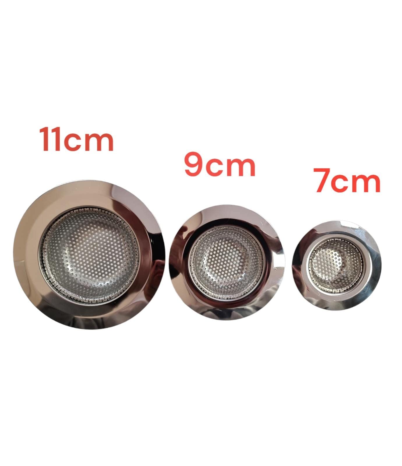 3 Stück Spülbecken-Sieb Edelstahl – Abflussfilter 7.6 Cm Durchmesser, Für Küche & Bad, Gegen Verstopfung