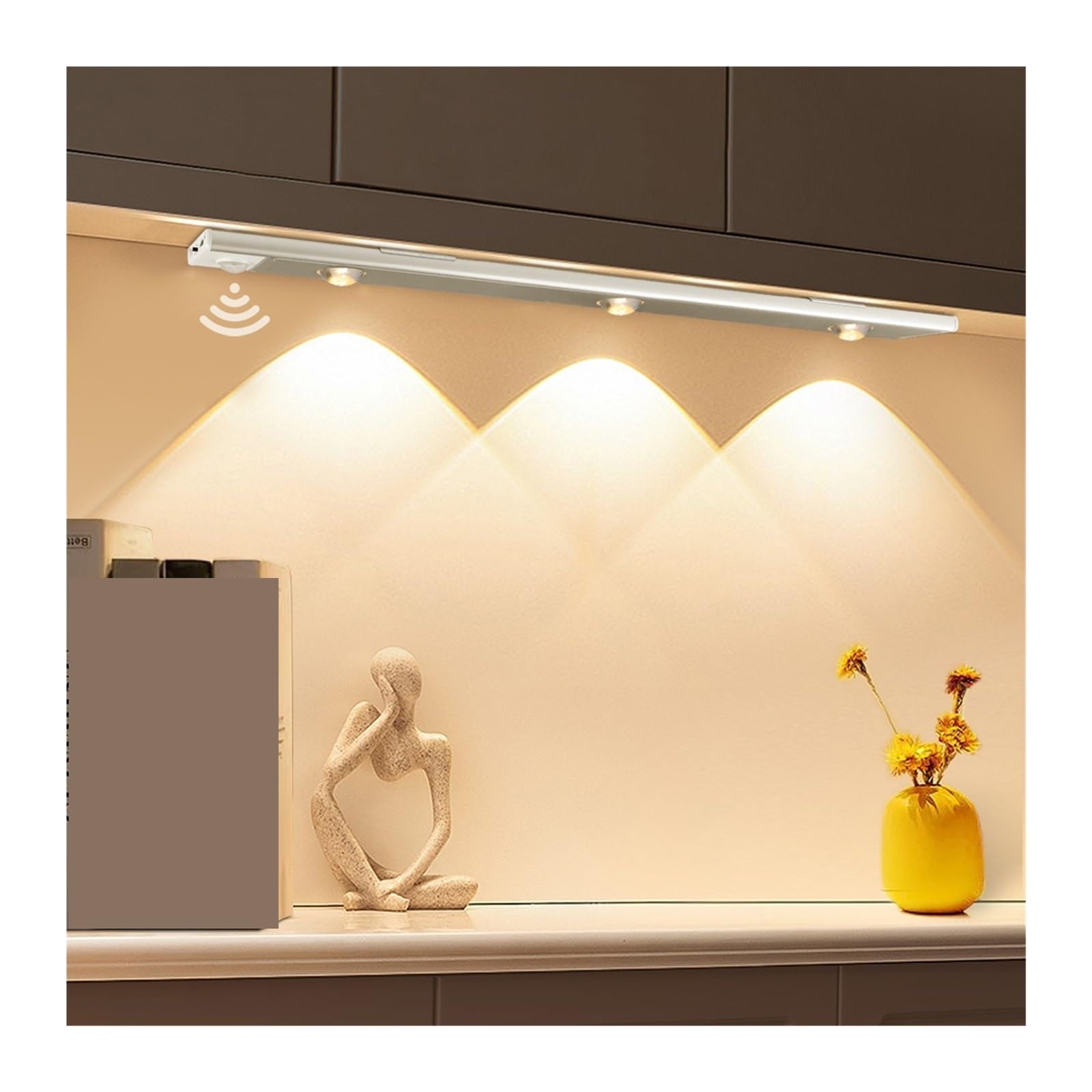 Luci Sotto Mobile Luci Con Sensore Di Movimento PIR Lampada Da Interno A LED Cat Eye Effetto Riflettore 30cm 40cm Ricaricabile For Armadio Cucina(30cm)