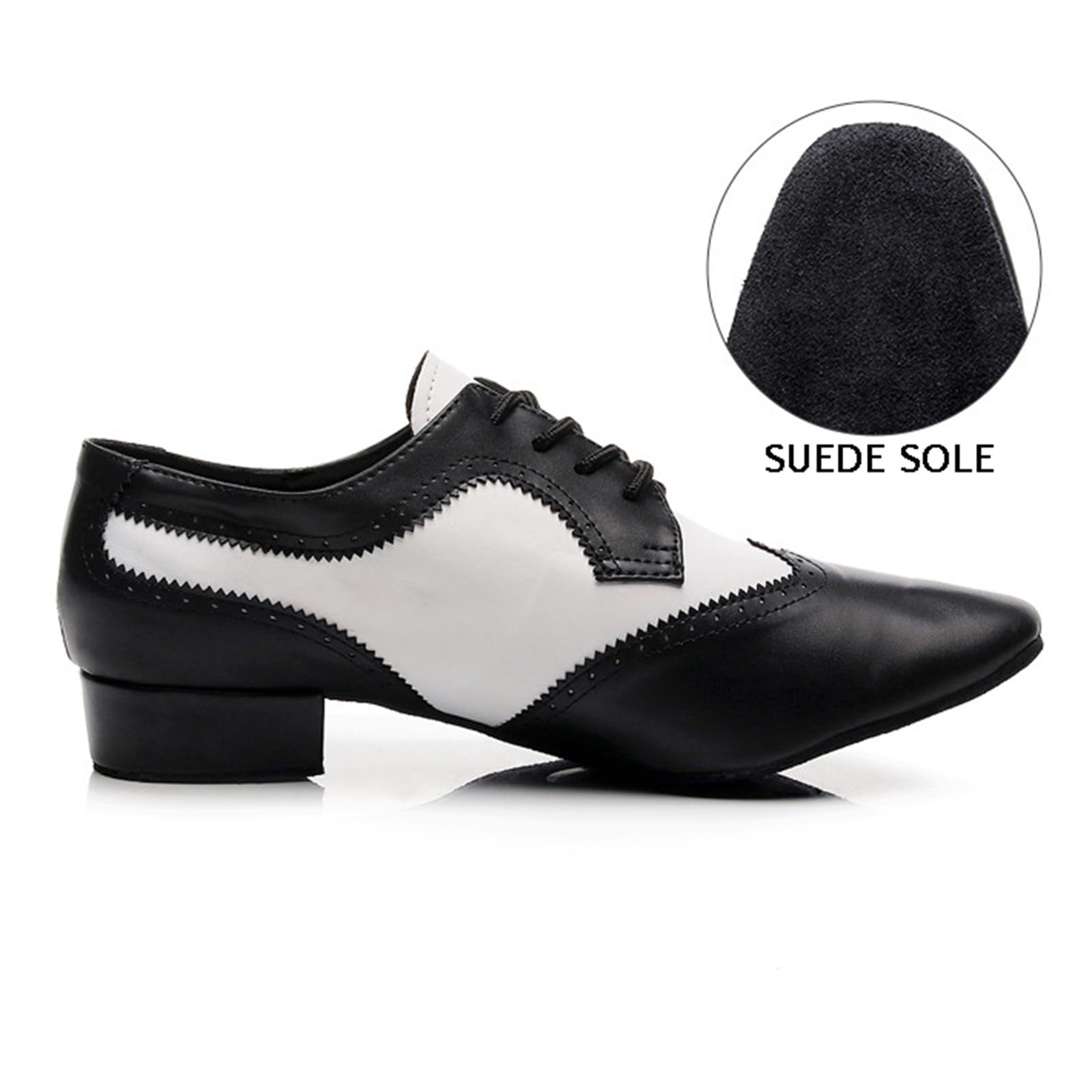 Buty do tańca dla mężczyzn Skórzane podeszwy Niski obcas Oxford