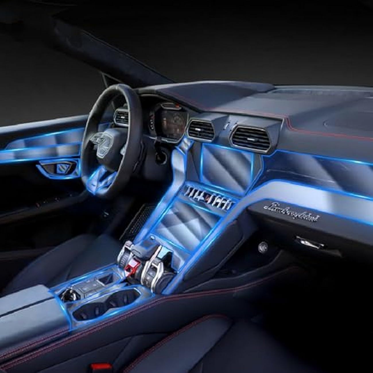 Wnętrze samochodu folia ochronna na deskę fortepianową TPU przezroczysta folia samoprzylepna odporna na zarysowania PPF, do Lamborghini Urus 2018-2023