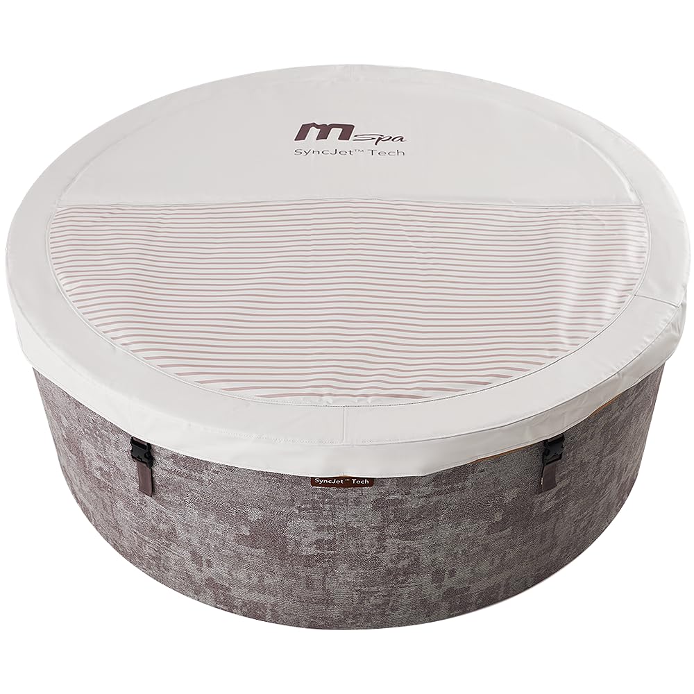 TEMPO STYLE - Vasca Idromassaggio semirigida circolare Cocoon-Eco | 1.80 Ø x 0.65 H | 130 getti d'aria massaggianti | Riscaldatore | Camera d’aria e rivestimento per conservazione del calore inclusa
