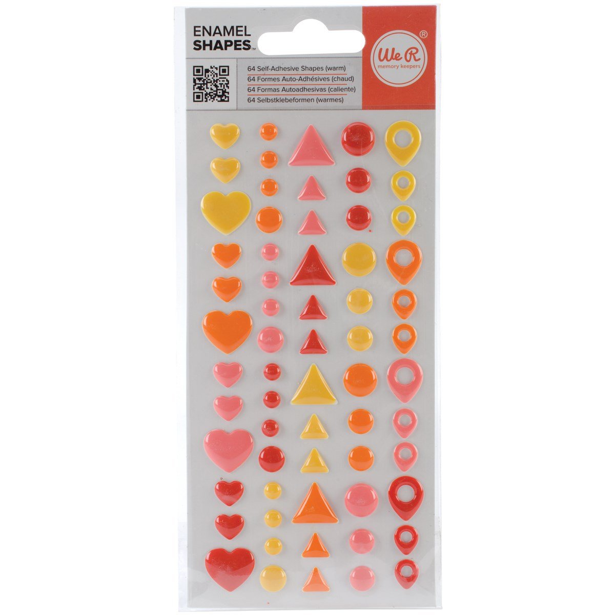 We R Memory Keepers Enamel Shapes Warm Embellishments,