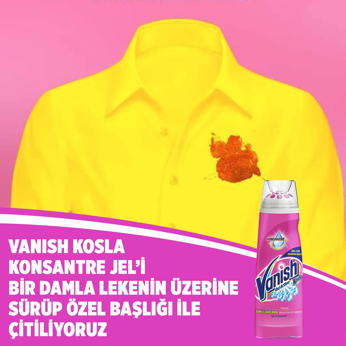 Vanish Kosla Ön İşlem İçin Özel Leke Çıkarıcı Konsantre Jel 200 ml