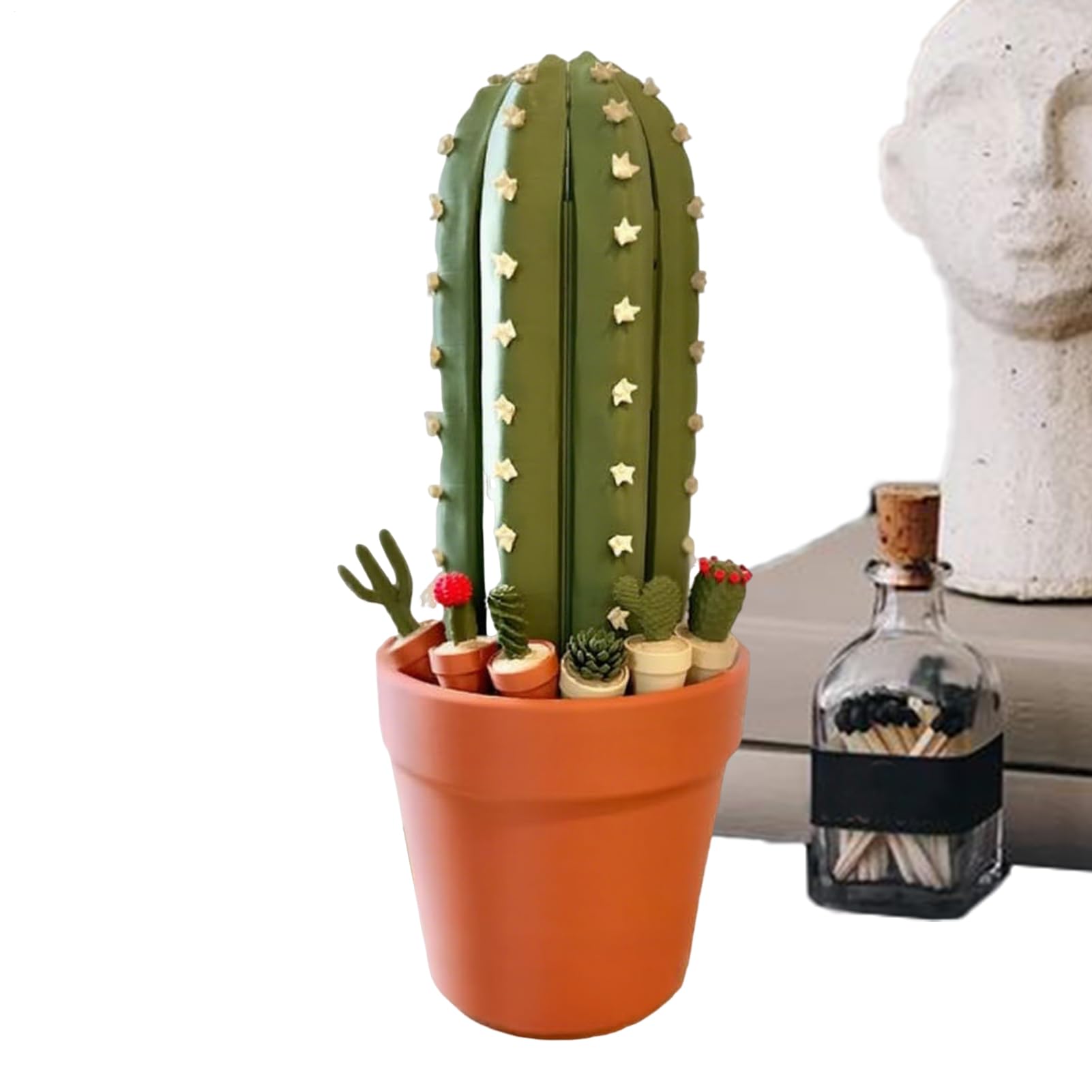 3D Printed Cactus Chess Board Games - Jeux D'échecs Cactus Imprimés en 3D - 32 Pièces Enroulables, Jeu D'échecs Pliable pour Débutants, Centre De Table De Voyage, Décoration Intérieure