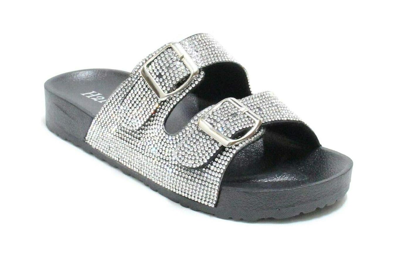 【15p美品】コリジョン&ジグザグ Amazon.com | H2K Womens Glitter Double Buckle Adjustable