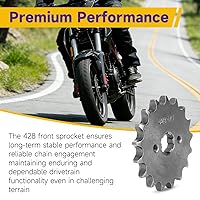 Vista 3 de HIAORS 428 17T 17mm Piñones de Motor Delantero para Motocicleta para 50cc 70cc 110cc 125cc 140cc 160cc TaoTao Roketa Coolster Sunl Lifan Chinese ATV