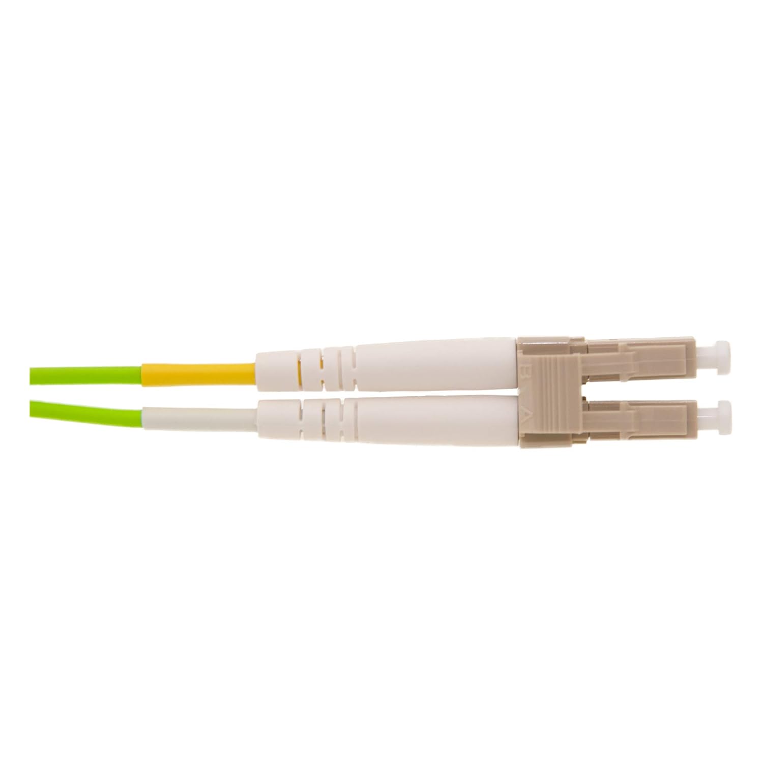 CableWholesale Lime Green Wideband Multi Mode Fiber Optic Cable, 10 Meter (33 feet) LC to LC Lucent Connector Duplex 50/125 OM5 Multi-Mode Fiber Optic WDM LC-LC Optical Connection Cable