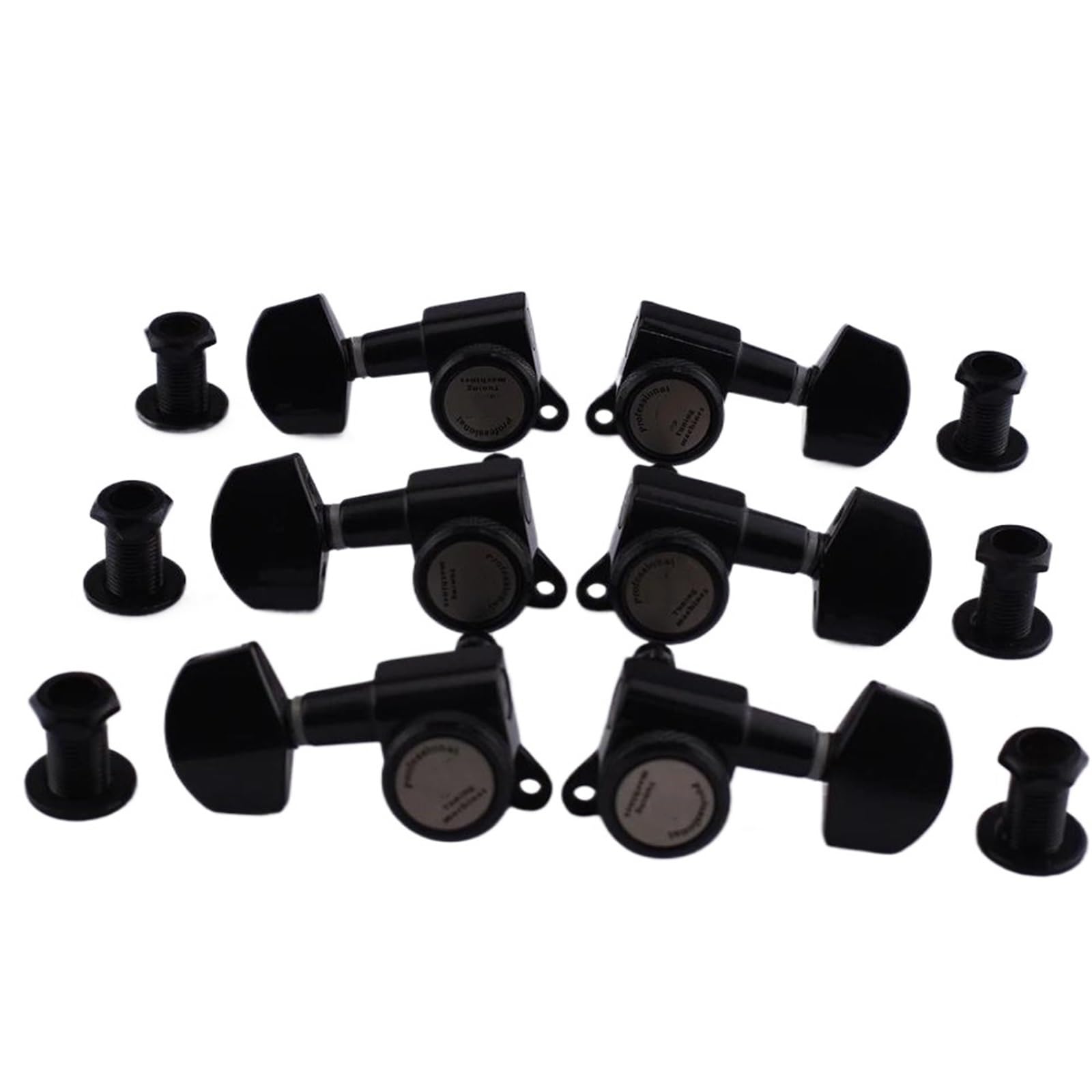 Strunowe Kołki Do Strojenia 1 Zestaw Kluczy Gitarowych Blokowanych L3 R3(Black)