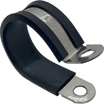 Lumonic Rohrschellen 40mm Edelstahl V2A Mit Gummieinlage - 5er Set