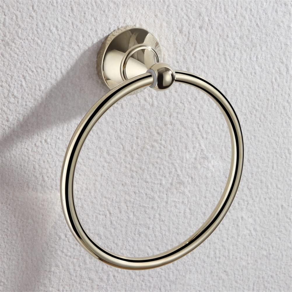 LSLYTQ Gold Towel Ring Towel Rack, Bathroom Full Copper Towel Hanging, Bathroom Towel Holder Towel Bar
