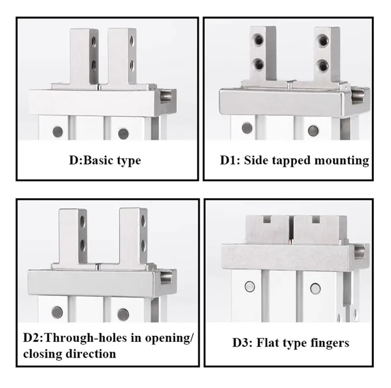 Paralleler Luftgreifer, Bohrung 10D 16D 20D 25D 32D 40D, doppelter einfachwirkender Pneumatikzylinder Mit schneller Reaktion und flexibler Steuerung(MHZ2-32D)