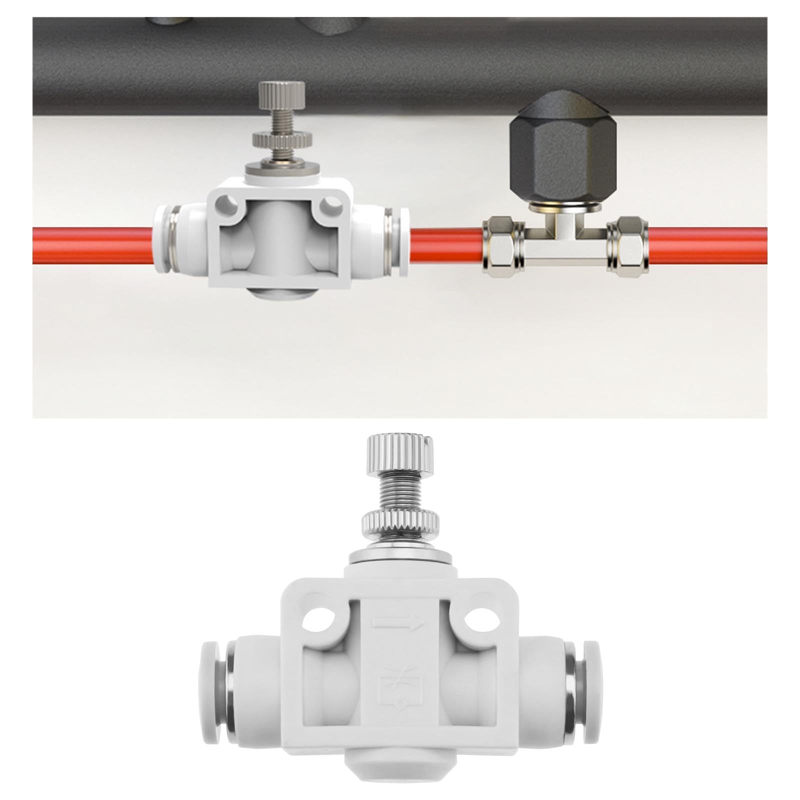 SG Store Valvola di regolazione del generatore di CO2 per acquario da 6 mm, regolabile, regolatore di anidride carbonica, valvola di controllo del flusso d'aria, forniture per acquario, acqua e erba,